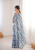 Thumbnail for Jyoti Fashion Women's Multicolor Chinon Digital Printed Designer Saree with Blouse - Distacart