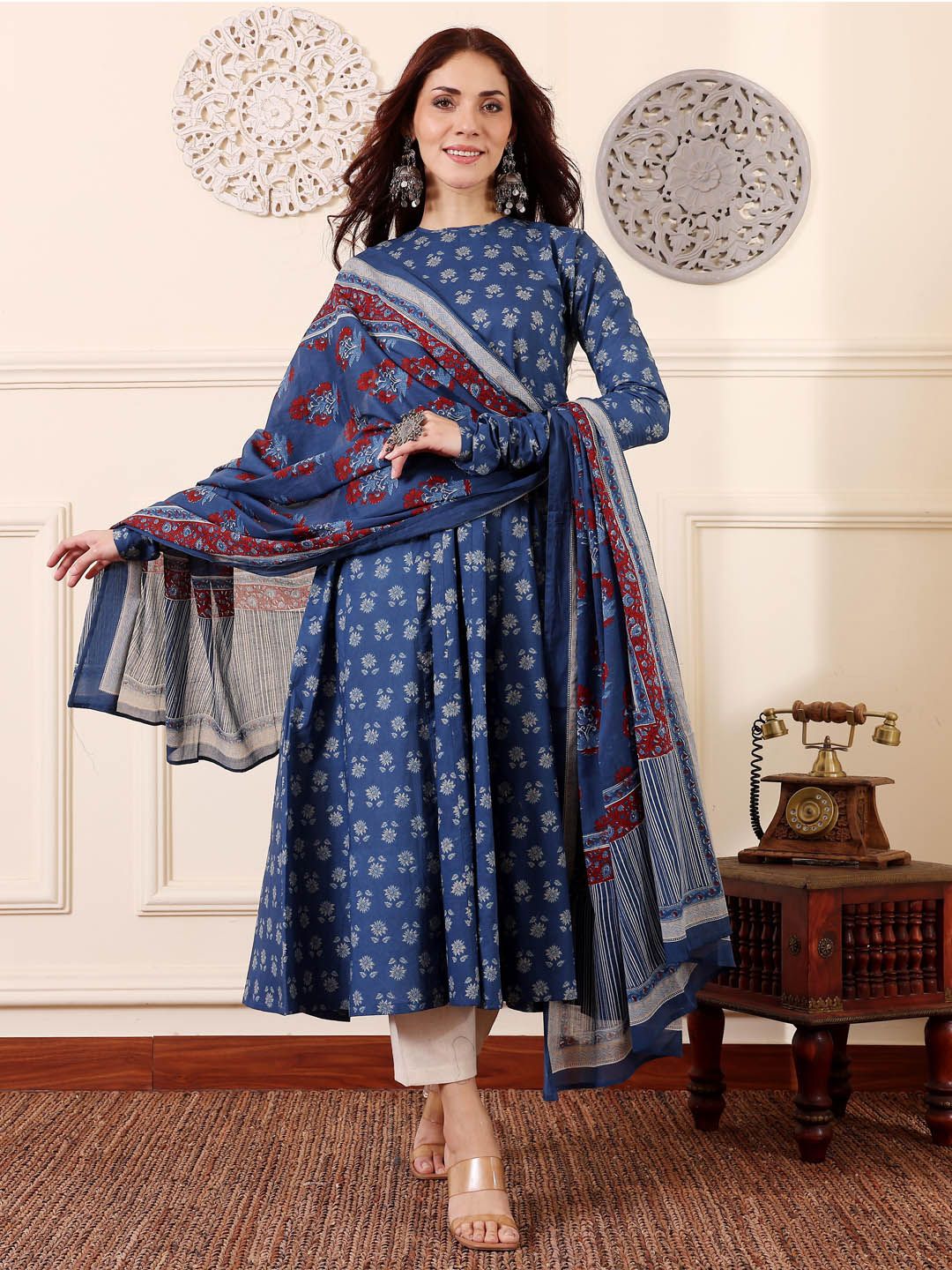 Jyoti Fashion Morpich Rayon Printed Designer Kurta Set With Dupatta - Distacart