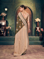 Thumbnail for Jyoti Fashion Women's Mehendi Silk Zari Woven Saree with Blouse - Distacart