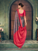 Thumbnail for Jyoti Fashion Women's Grey Silk Zari Woven Saree with Blouse - Distacart