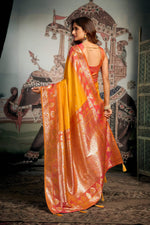Thumbnail for Jyoti Fashion Women's Yellow Soft Silk Zari Woven Saree with Blouse - Distacart