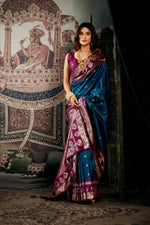 Thumbnail for Jyoti Fashion Women's Morpich Soft Silk Zari Woven Saree with Blouse - Distacart
