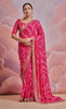 Jyoti Fashion Women's Rani Pink Coding Sequence Georgette Saree with Blouse - Distacart