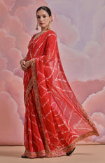 Thumbnail for Jyoti Fashion Women's Red Coding Sequence Georgette Saree with Blouse - Distacart