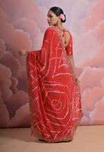 Thumbnail for Jyoti Fashion Women's Red Coding Sequence Georgette Saree with Blouse - Distacart