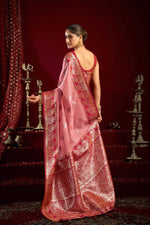 Thumbnail for Jyoti Fashion Women's Baby Pink Modal Banarasi Zari Woven Saree with Blouse - Distacart