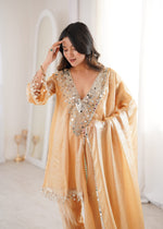 Thumbnail for Jyoti Fashion Beige Fendy Embroidered Designer Kurta Set With Dupatta - Distacart