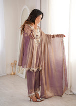 Thumbnail for Jyoti Fashion Purple Fendy Embroidered Designer Kurta Set With Dupatta - Distacart