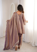 Thumbnail for Jyoti Fashion Purple Fendy Embroidered Designer Kurta Set With Dupatta - Distacart