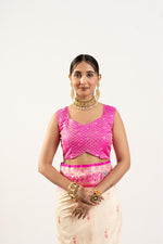 Thumbnail for Jyoti Fashion Women's Cream Soft Banarasi Silk Zari Woven Saree with Blouse - Dista