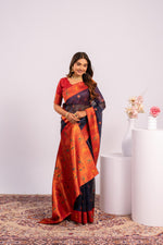 Thumbnail for Jyoti Fashion Women's Blue Soft Tissue Silk Zari Woven Saree with Blouse - Dista