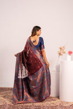 Thumbnail for Jyoti Fashion Women's Coffee Soft Tissue Silk Zari Woven Saree with Blouse - Dista
