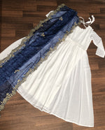 Thumbnail for Jyoti Fashion Women's White Georgette Butti work Partywear Anarkali Dress with Dupatta - Distacart
