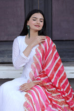 Thumbnail for Jyoti Fashion Women's White Georgette Butti work Partywear Anarkali Dress with Dupatta - Distacart
