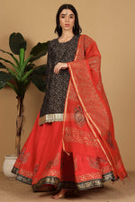 Thumbnail for Joban Fashion Black Silk Lehenga Set