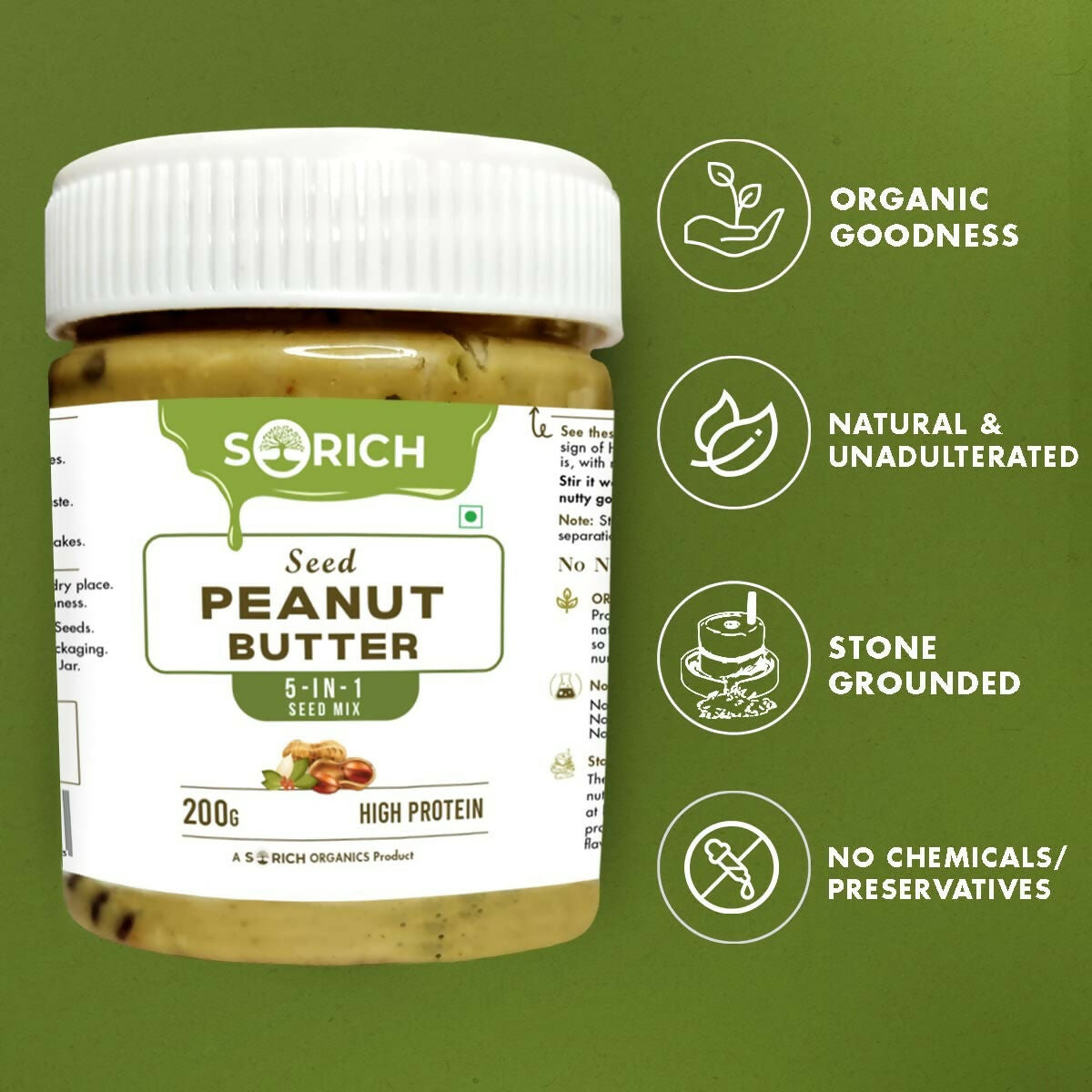 Sorich Organics Seed Peanut Crunchy Butter - Distacart