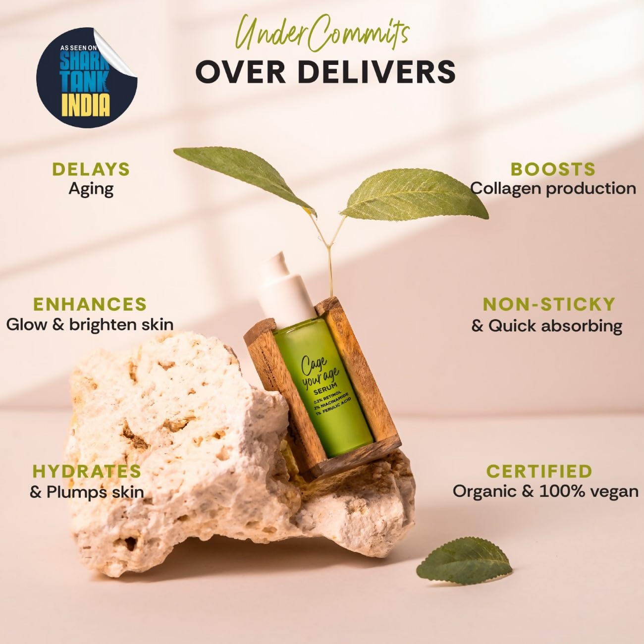 Mintree Certified Organic & Vegan Cage Your Age Serum - Distacart