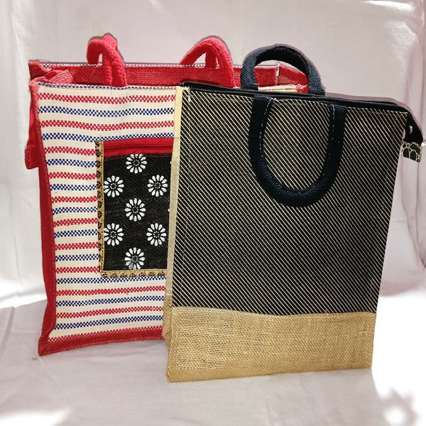 Jute Ladies Fashion Bags Combo - Big & Small - Distacart