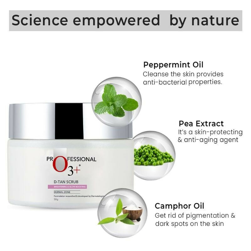Professional O3+ D-Tan Scrub For Brightening & Glow Boosting - Distacart