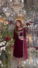 Joban Fashion Wine Velvet Sequence Embroidery Work Kurta Set - Distacart