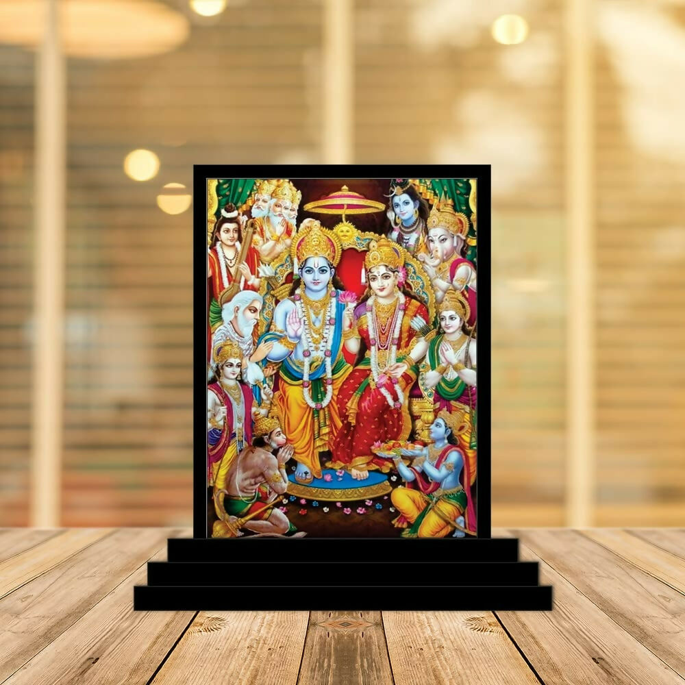 Vprint Quality Ram Darbar Wooden Car Dashboard Idol - Distacart