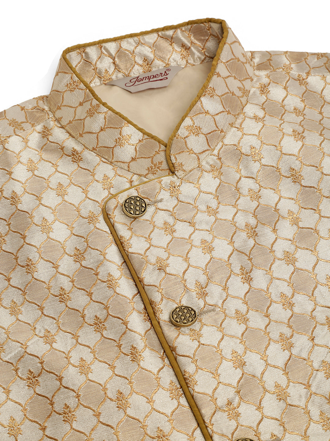 Jompers Men's Woven Design Waistcoat - Silver - Distacart
