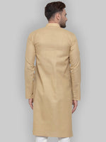 Thumbnail for Jompers Men's Beige & White Solid Kurta Only - Distacart