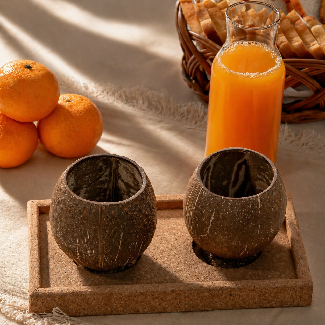 Thenga Handmade Large Coconut Shell Cups - Dista