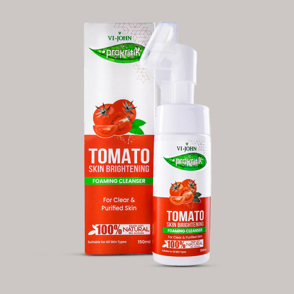 VI-JOHN Prakritik Tomato Skin Brightening geling For Detans,100% Natural Bio Actives Face Wash - Distacart