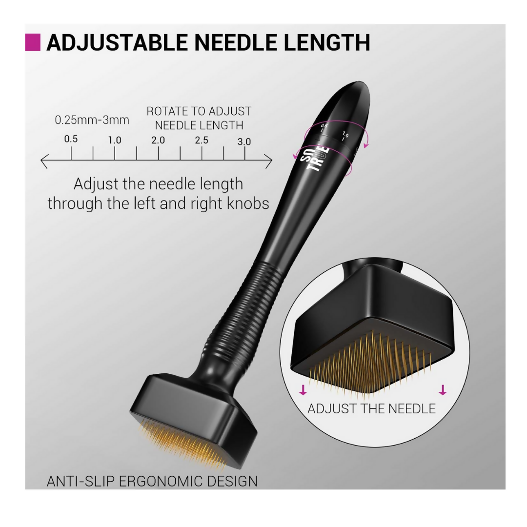 Sotrue Derma Stamp for Hair Growth | Adjustable Needles 0.25mm to 3mm - Distacart
