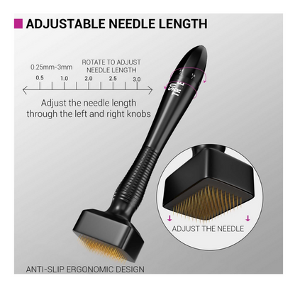 Sotrue Derma Stamp for Hair Growth | Adjustable Needles 0.25mm to 3mm - Distacart