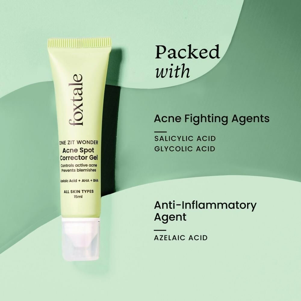 Foxtale Acne Spot Corrector Gel - Reduces Pimples Overnight and Prevents Acne Scars - Distacart