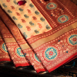 Thumbnail for NOZ2TOZ Women Red Patli Silk Saree - Distacart