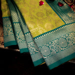 Thumbnail for NOZ2TOZ Women Green Kanjiwaram Silk Saree - Distacart