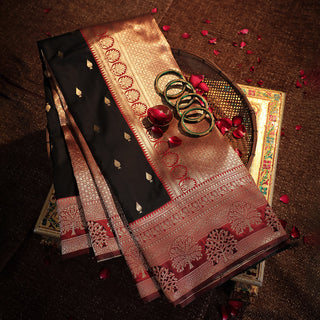 NOZ2TOZ Women Brown Soft Silk Saree - Distacart