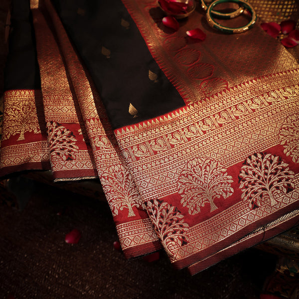 NOZ2TOZ Women Brown Soft Silk Saree - Distacart