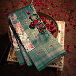 Thumbnail for NOZ2TOZ Women Off White Dharmawaram Saree - Distacart