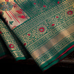 Thumbnail for NOZ2TOZ Women Off White Dharmawaram Saree - Distacart