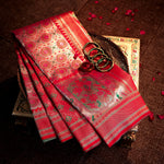 Thumbnail for NOZ2TOZ Women Pink Dharmawaram Saree - Distacart