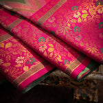 Thumbnail for NOZ2TOZ Women Pink Dharmawaram Saree - Distacart