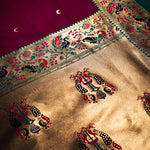 Thumbnail for NOZ2TOZ Women Purple Paithani Silk Saree - Distacart