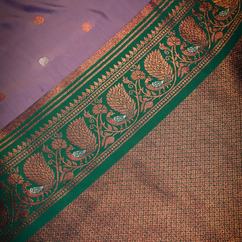 NOZ2TOZ Women Purple Katan Silk Saree - Distacart