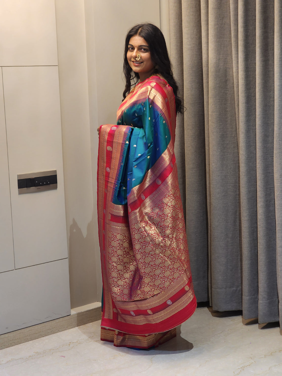 NOZ2TOZ Women Red Soft Silk Saree - Distacart