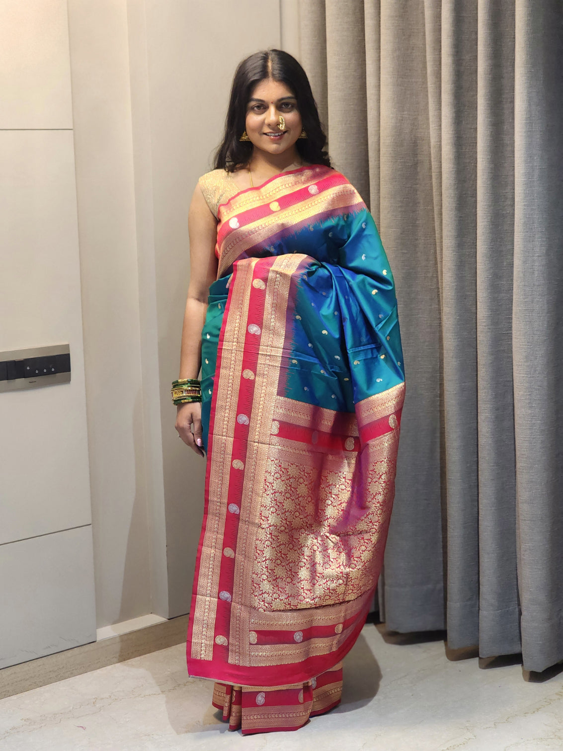 NOZ2TOZ Women Red Soft Silk Saree - Distacart