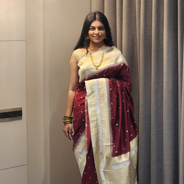 NOZ2TOZ Women Silver Soft Silk Saree - Distacart