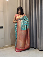 Thumbnail for NOZ2TOZ Women Red Jaal Katan Silk Saree - Distacart