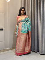 Thumbnail for NOZ2TOZ Women Red Jaal Katan Silk Saree - Distacart