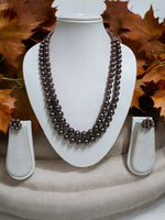 Thumbnail for Inhanns Everyday Workwear Pearl Set (Double Layered Pearls) - Chocolate - Distacart