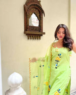 Thumbnail for The52 Lemons Women's Gorgeous Printed Viscose Fabric Straight Kurta Pant with Dupatta Set - Distacart