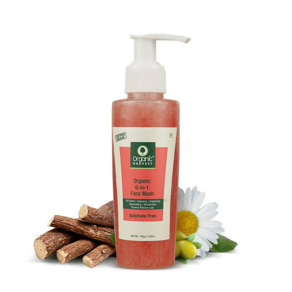 Organic Harvest 6 in 1 Face Wash (Sulphate Free) - Distacart
